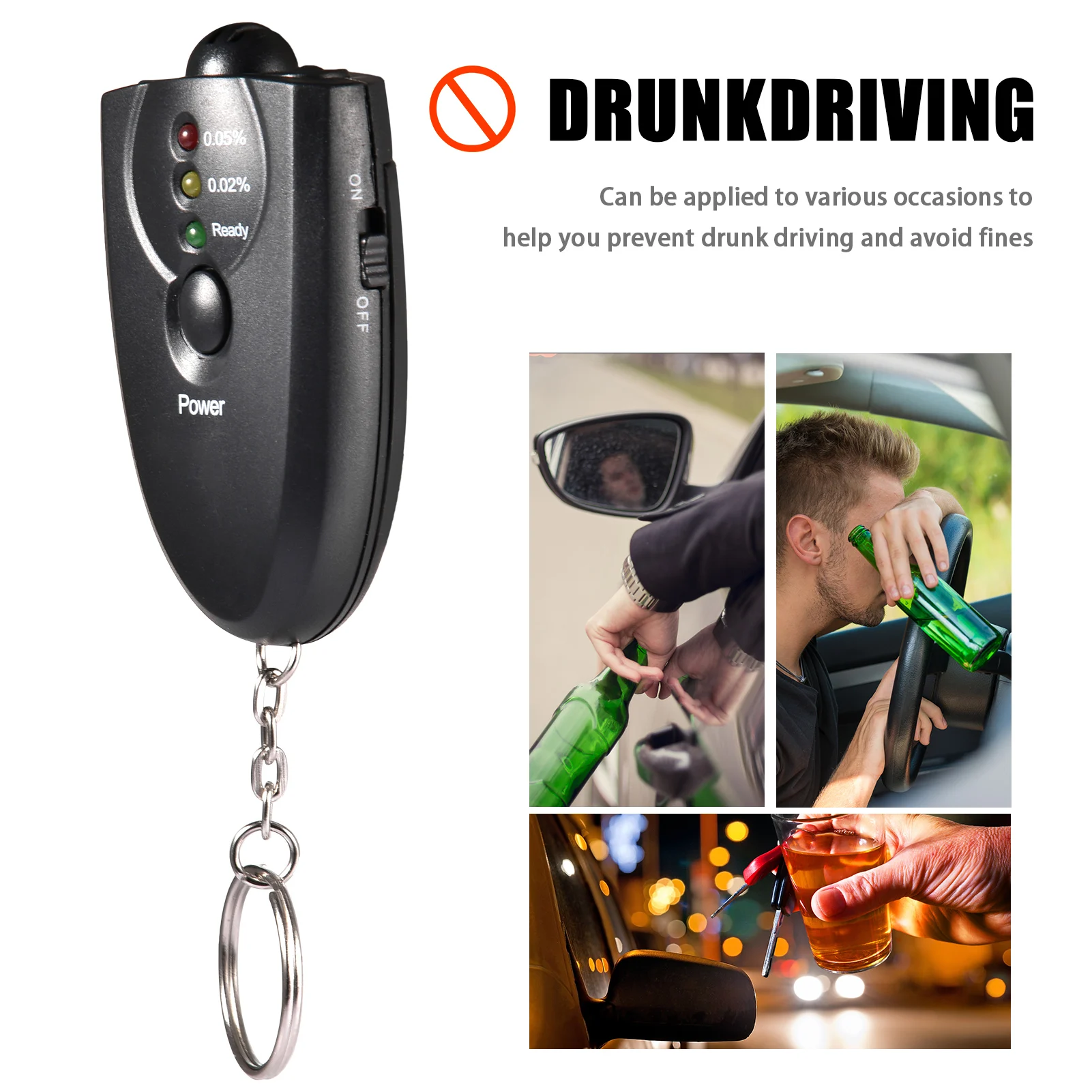Car Portable Non-Contact Breathalyzer Digital Breath Alcohol Tester