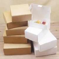 5pcs large gifts wrapping box small size vintage kraft white paper candy boxes gifts package box home party suppiles