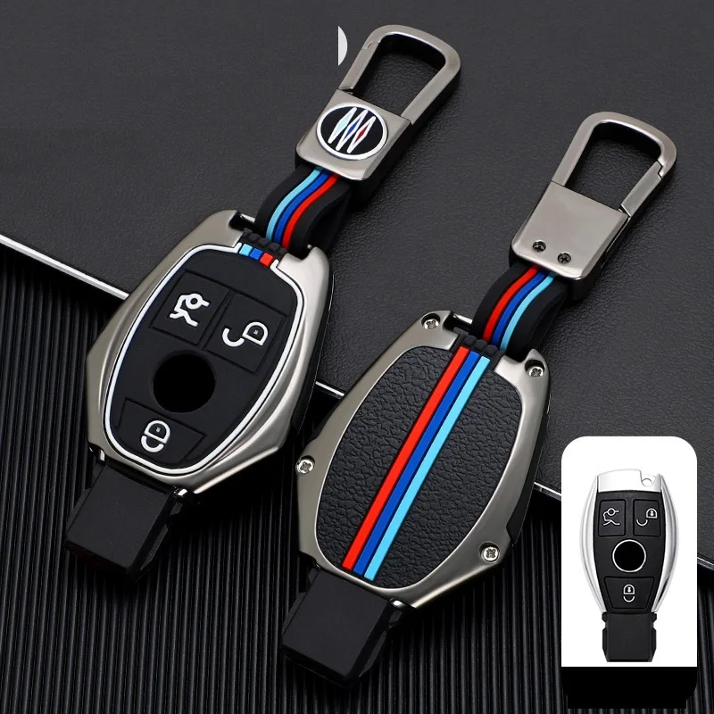 

Zinc Alloy Car Key Cover Case For Mercedes Benz CLS CLA GL R SLK AMG A B C S Class Remote Holder Car Accessories