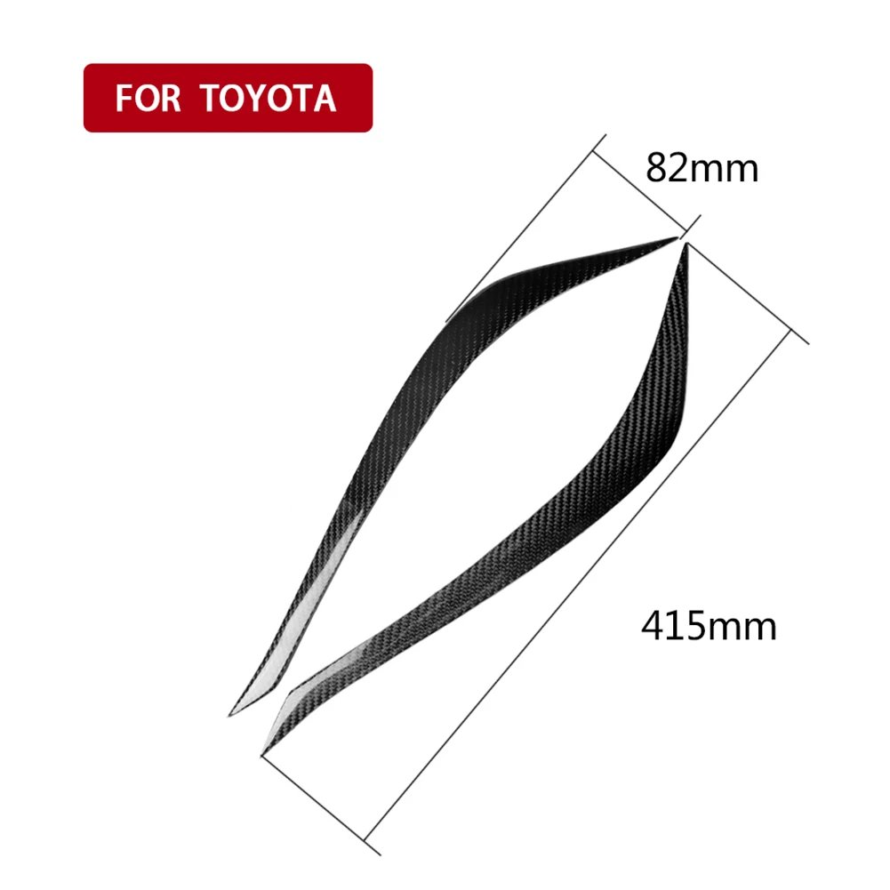 

1 Pair Car Headlight Eyebrows Eyelids Carbon Fiber Stickers Trim Cover for Toyota Mark X 2010-2012 Car Exterior Stickers