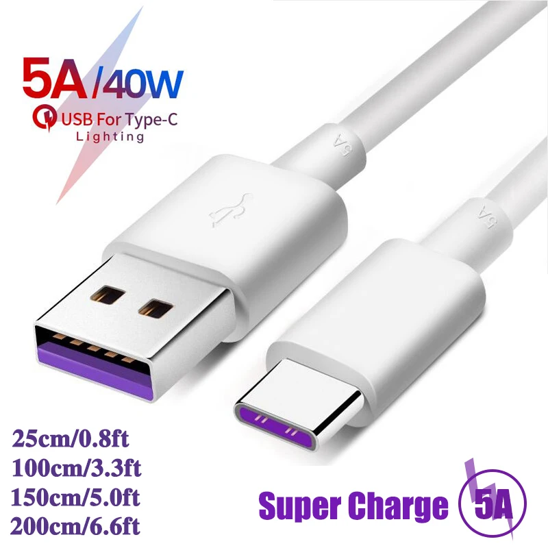 Зарядный кабель 5А для oppo A92s A93s A94s A95s A96s A97s USB C type-c | Мобильные телефоны и