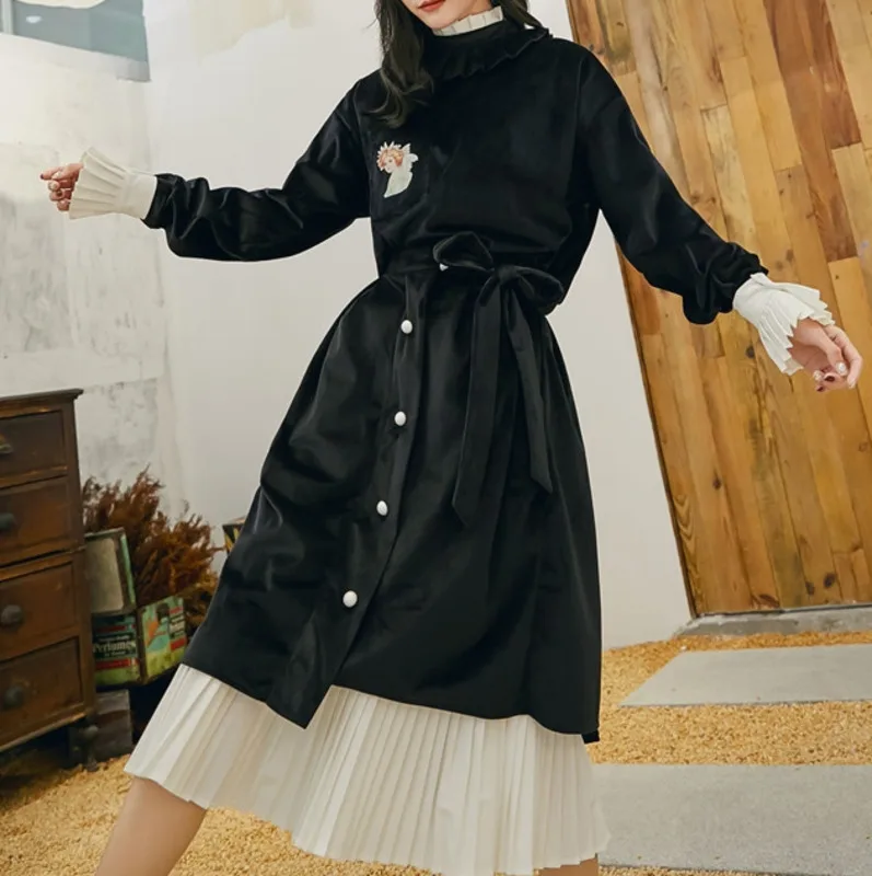 Мода весна осень новый темперамент Женская мода Ретро Бархат жемчуг Пряжка