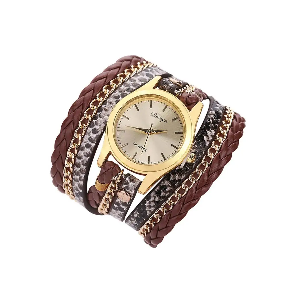 

2020 Women Fashion Small And Delicate Beauty Watch Quartz Ladies Simple Casual Woven Serpentine Watch Alloy Montre Femme