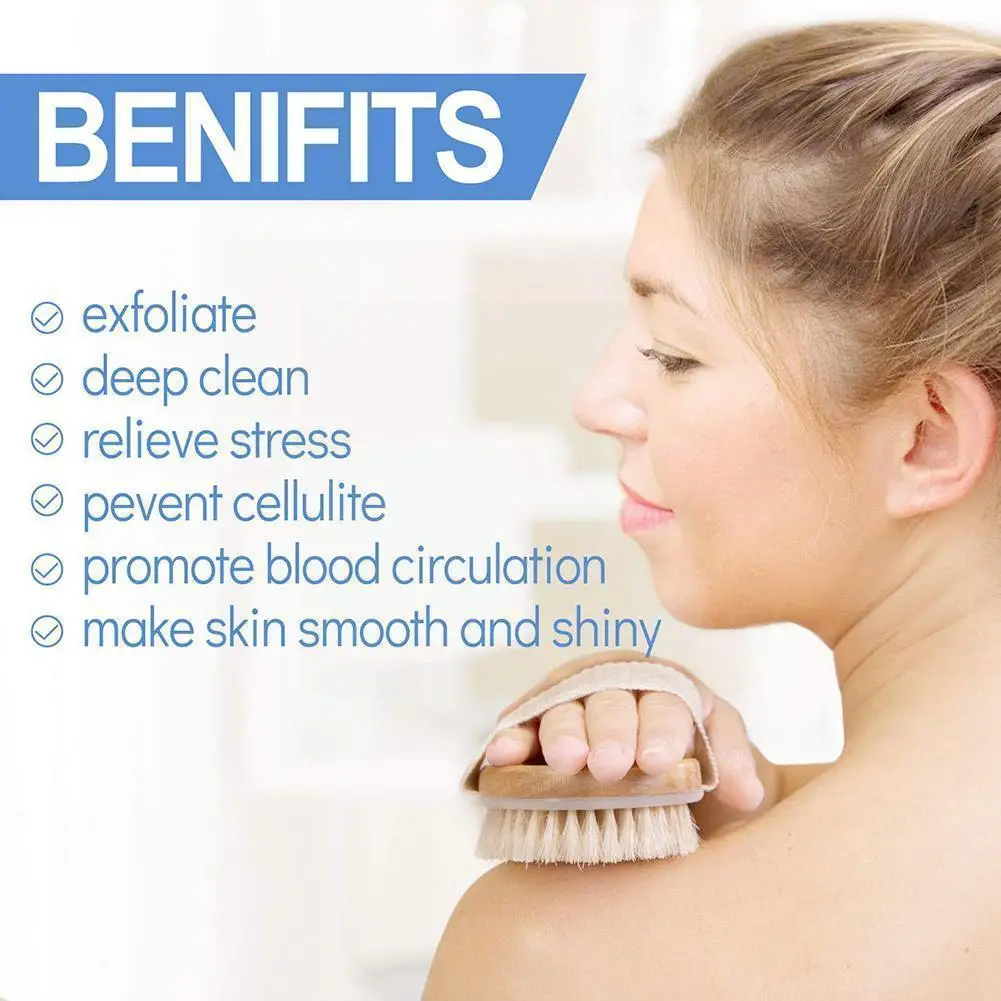 

1pc Wooden Shower Brush Handleless Hemu Hand Brush Tongluo Exfoliating Brush Bath Shower Scrubbing Brush Brush Y9P4