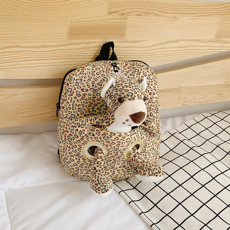 Baby 3D Animal Plush Backpack Anti-lost Children School-Bag Boy Girl Mini Back Pack with Toddler Reins Cartoon Handbag | Игрушки и хобби