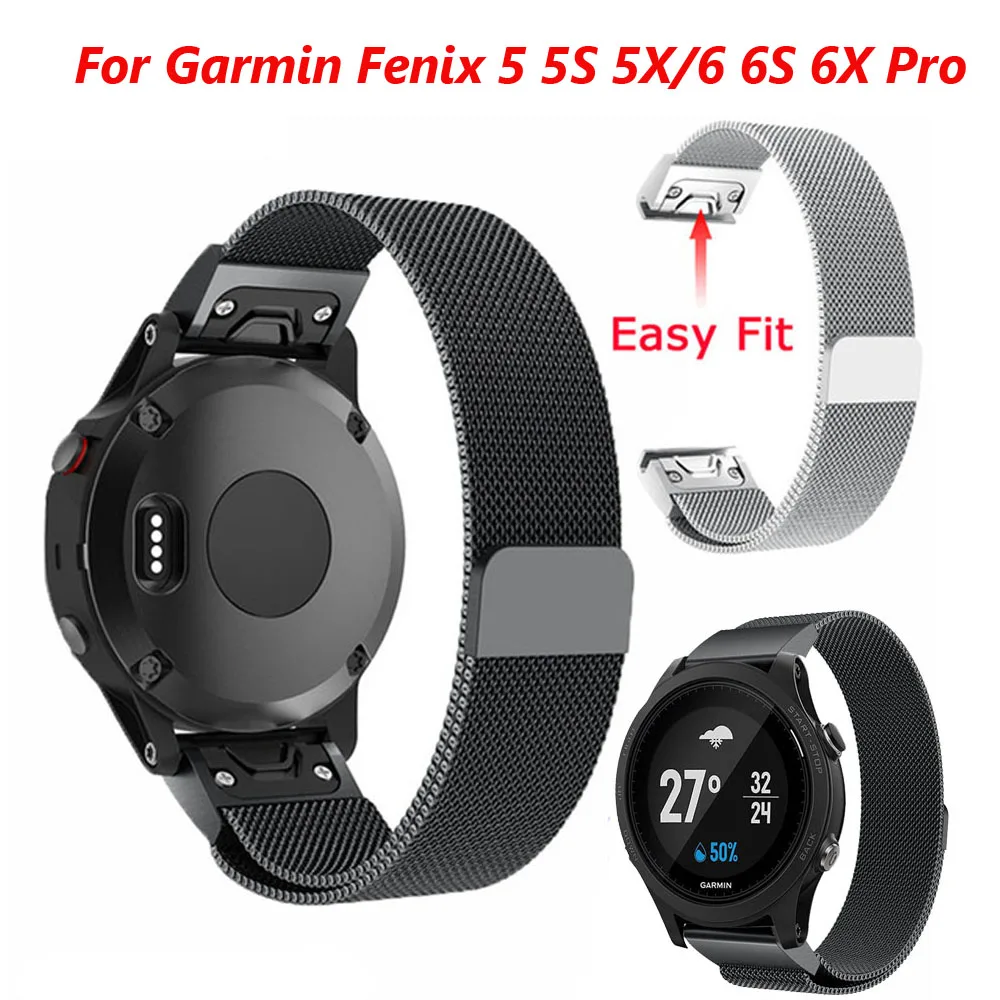 22 20 мм ремешок для часов Garmin Fenix 6X 6S 6 5X 5 5S Plus 3HR часы Quick replcement браслет из
