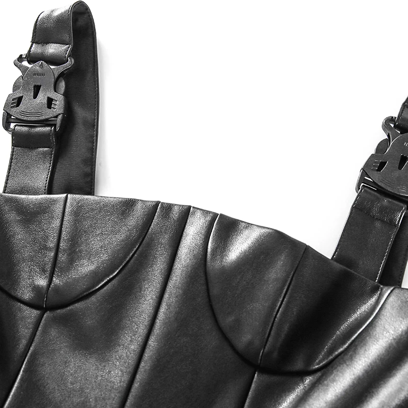 Lautaro Короткое кружевное платье из искусственной кожи в стиле пэчворк для женщин