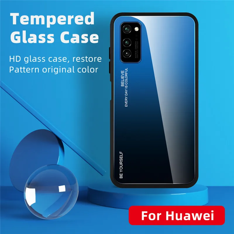 Чехол из закаленного стекла для Huawei P50 P40 P30 P20 Lite Mate 10 20 30 40 Honor Pro 9 P | Мобильные