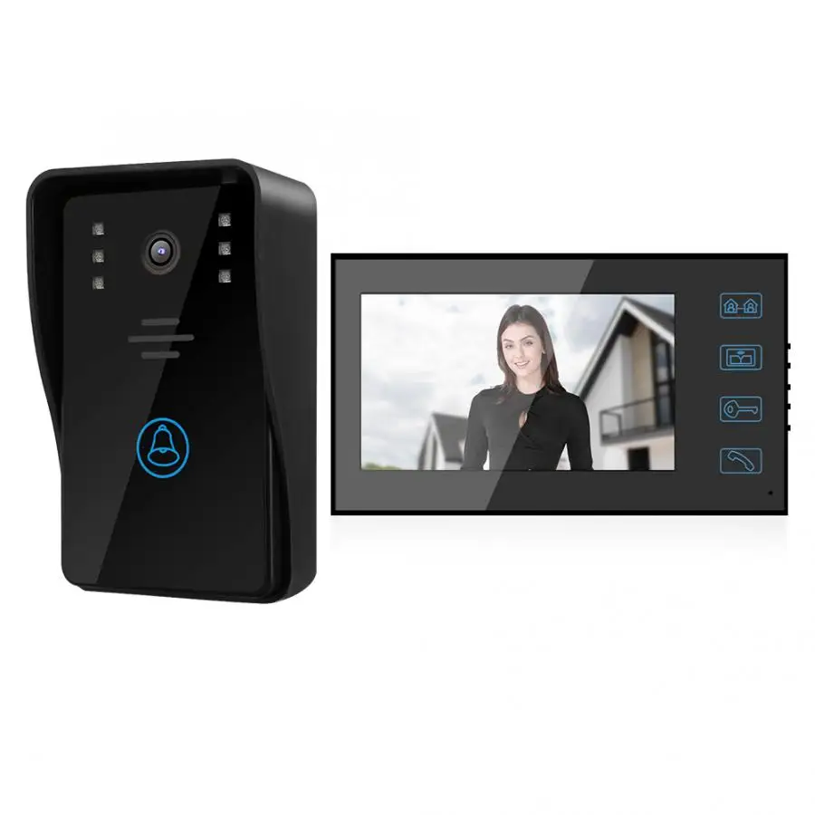 7 дюймовый водонепроницаемый Сенсорный дверной звонок с функцией ночного