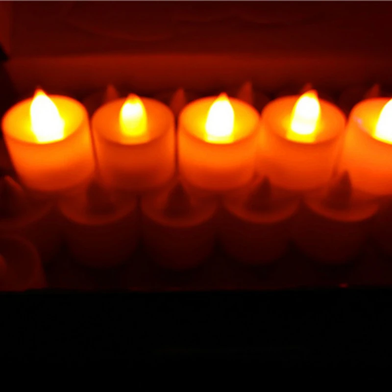 Белые цветные свечи (быстрая/медленная вспышка) электронные Свадебные на день