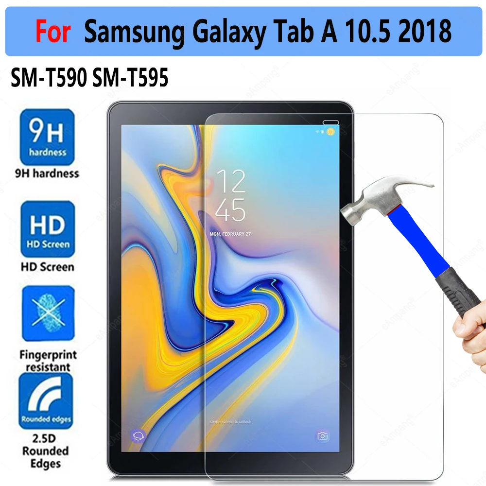 

Закаленное стекло для Samsung Galaxy Tab A 10,5, 2018, SM-T590, SM-T595, защита экрана 0,3 мм 9H HD прозрачная пленка для планшета