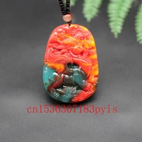 chinese natural color jade fly dragon pendant necklace hand carved charm jewelry accessories fashion amulet for men women gifts