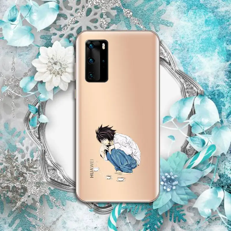 

Japan anime Death Note Phone Case Transparent for Huawei P honor 8 10i 20 30 40 smart 2019
