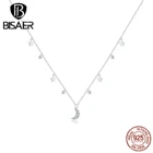 Женское ожерелье из серебра 925 пробы, со звездами и Луной