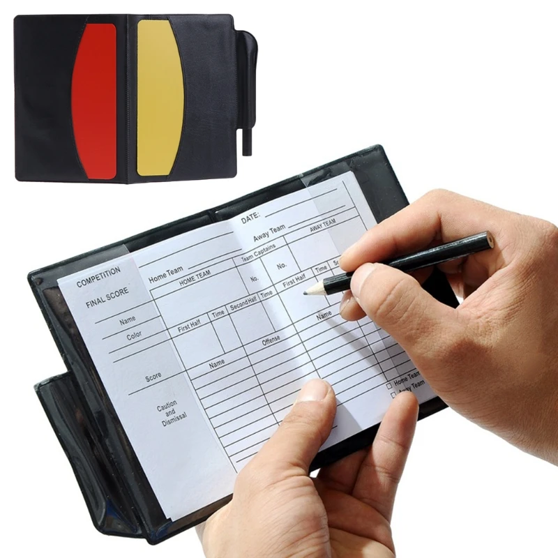 

New Sport Football Soccer Referee Wallet Notebook with Red Card and Yellow Card 900D