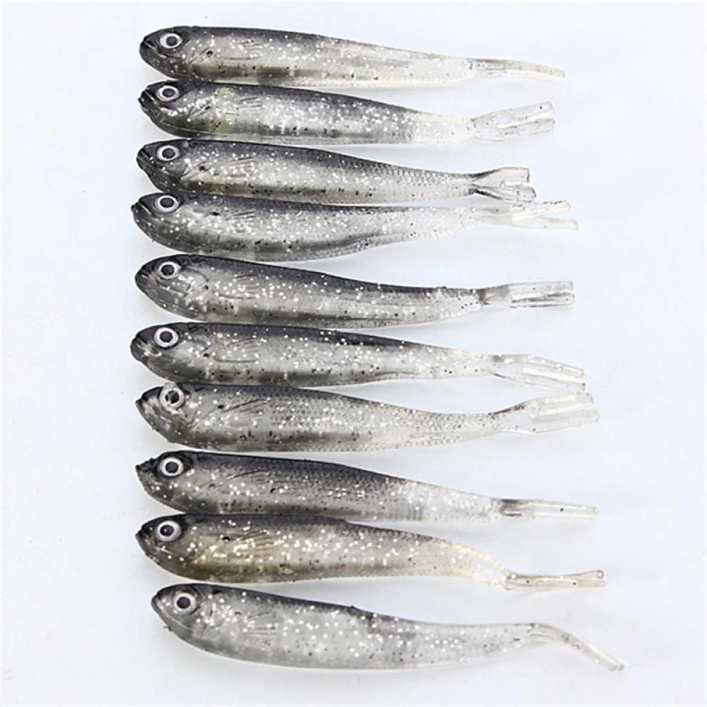 

10pcs/lot Fishing Soft Lure for Fishing Shad Fishing Worm Swimbaits Jig Head Soft Lure Fly Fishing Bait Fishing Lures