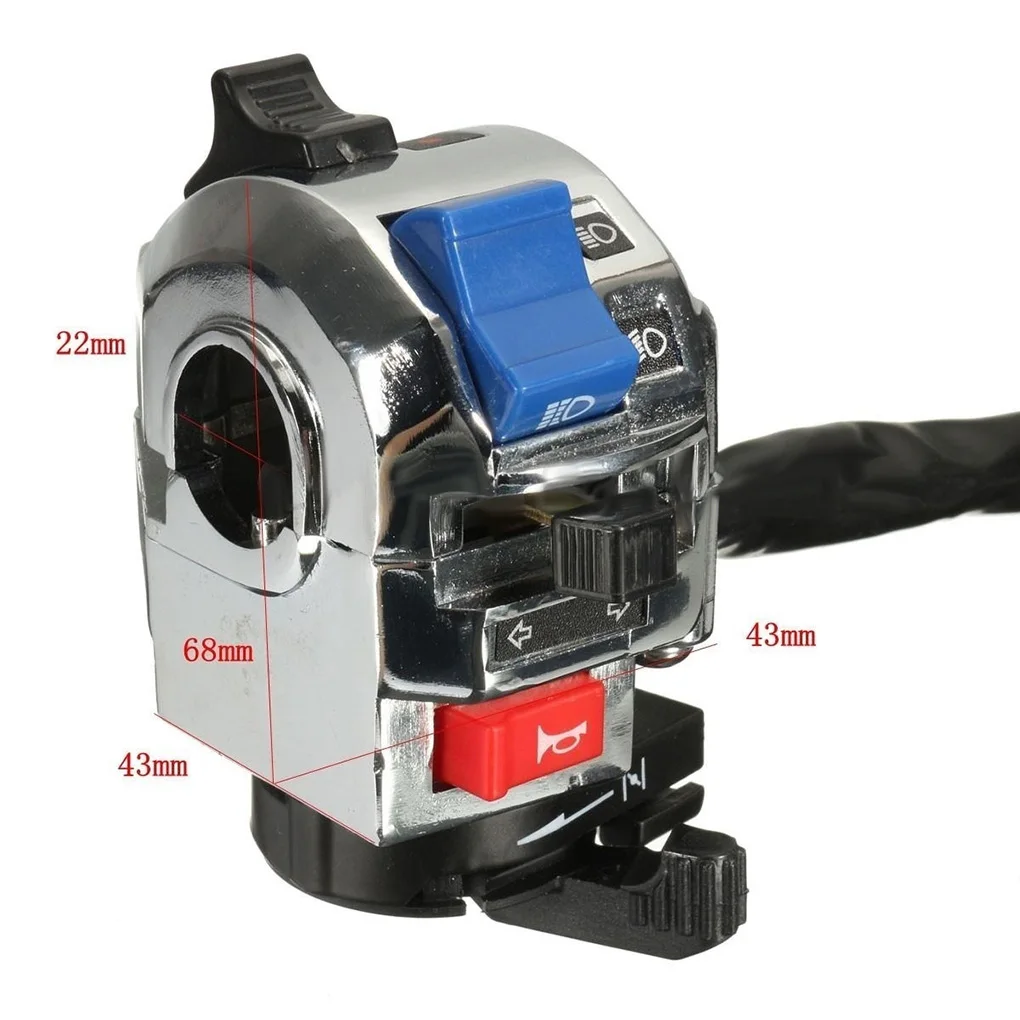 

Universal Motorcycle Handlebar Switch Control 1 Pair Motorbike Horn Turn Signal Light Start Control Switch
