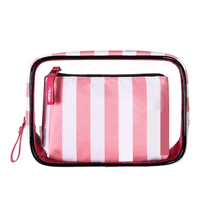 

The new portable PVC cosmetic bag 3-piece set outdoor travel bag waterproof wash bag fashion transparent storage bag