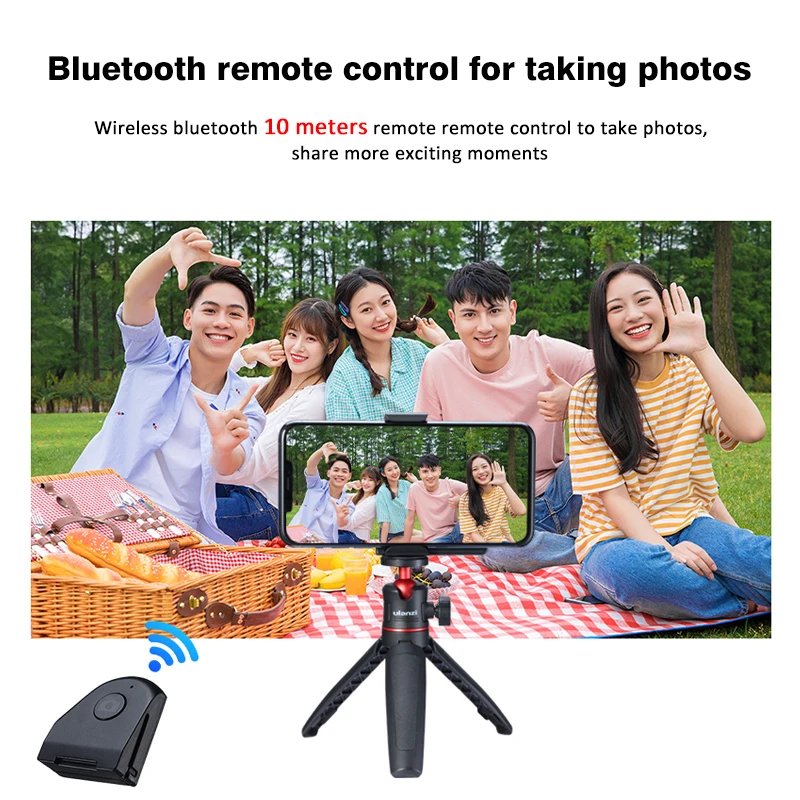Ulanzi CapGrip Wireless Bluetooth Selfie Grip with 1/4 Screw, Phone Stabilizer Stand, and Shutter Release image 4