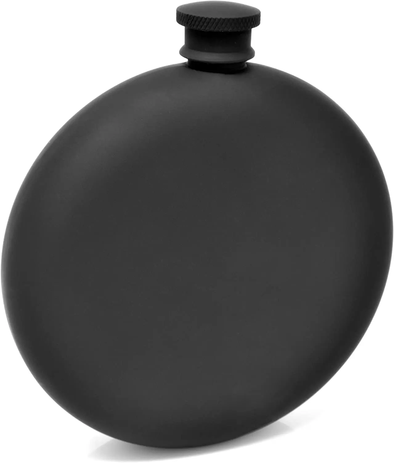 Hip Flask for Liquor Matte Black 8 Oz Stainless Steel Leak-P