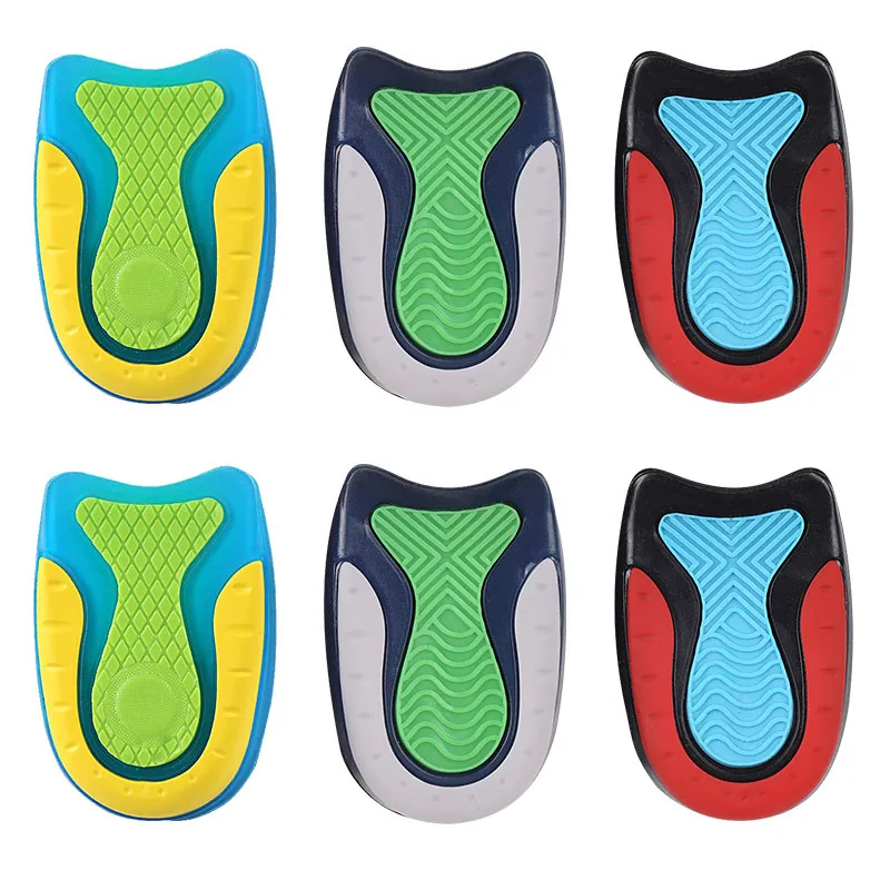 

Heel High Elastic Shock Absorption Men and Women Protective Foot Insoles Relieve Plantar Pain Heel Half-size Pad Sports Running