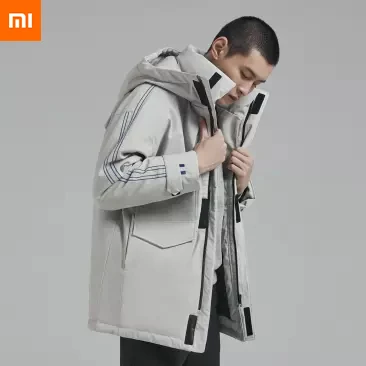 Xiaomi Mijia Youpin 90 points трехмерная вышивка с капюшоном пуховик уровень 4 водоотталкивающий для зимы