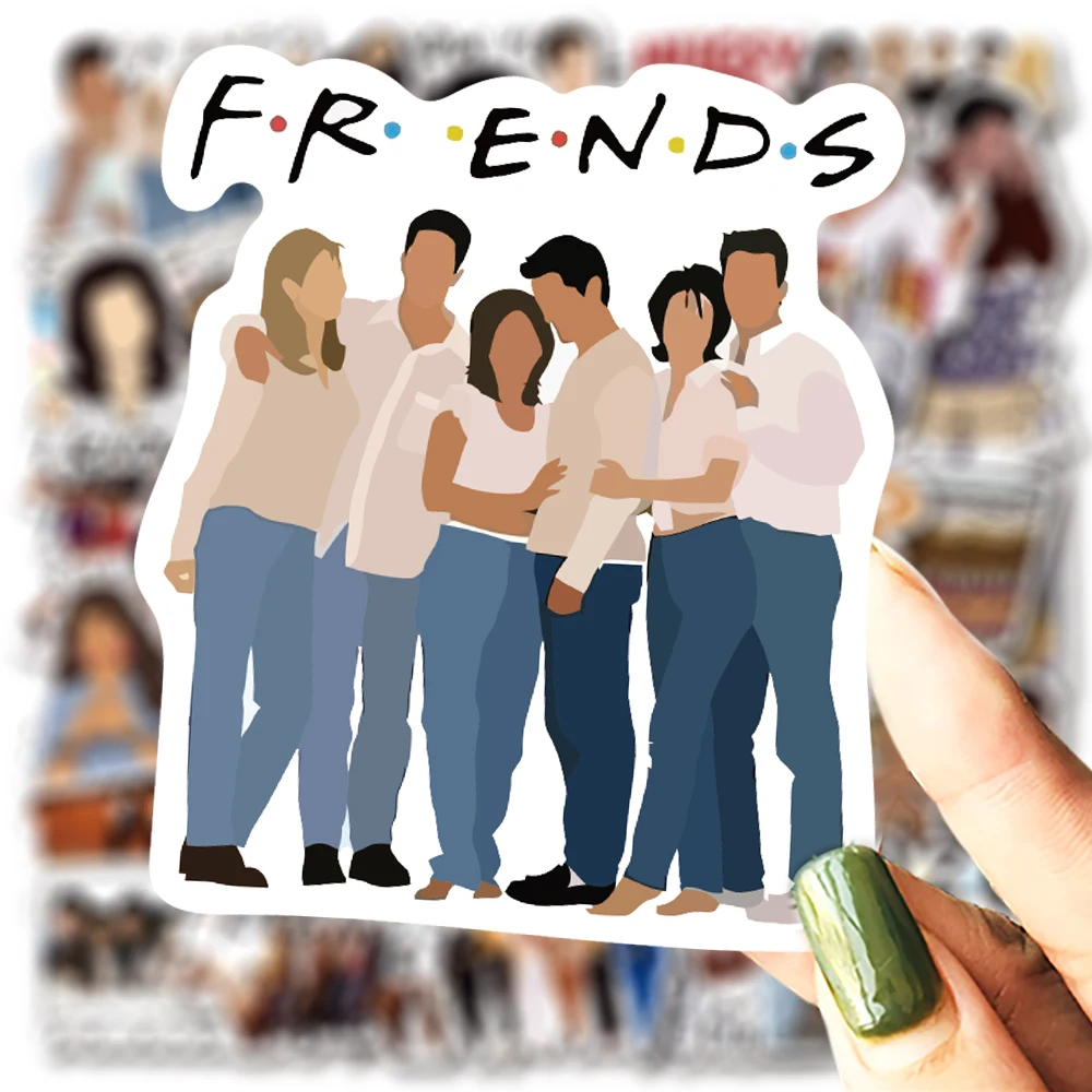 VANMAXX-pegatinas Retro de programa de TV Friends, calcoman&iacute;a de vinilo a prueba de agua para herramientas port&aacute;tiles, 50 Uds.-4