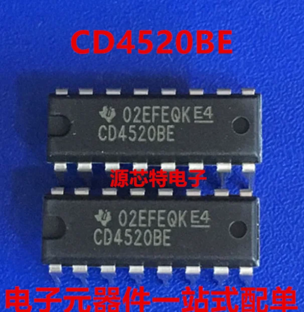 

Mxy 10 шт. CD4520BE DIP16 CD4520 DIP 4520BE DIP16 Новый и оригинальный IC