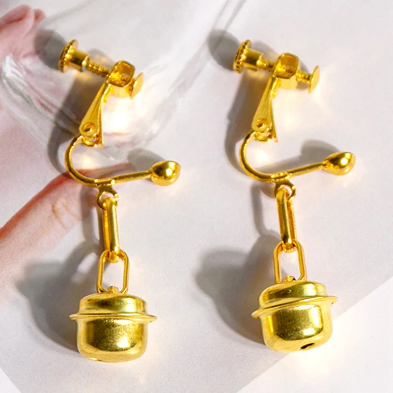 

Women Earrings Game Cheating Allowed Theme Bell Shape Pendant Ear Drop Jewelry No clip Eardrop Trinket Cosplay Gifts