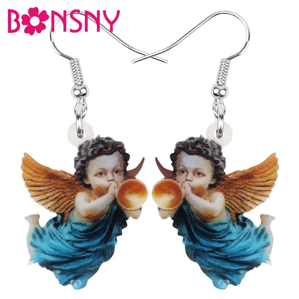 Акриловые украшения Bonsny в виде ангела для женщин и девочек подростковые детские