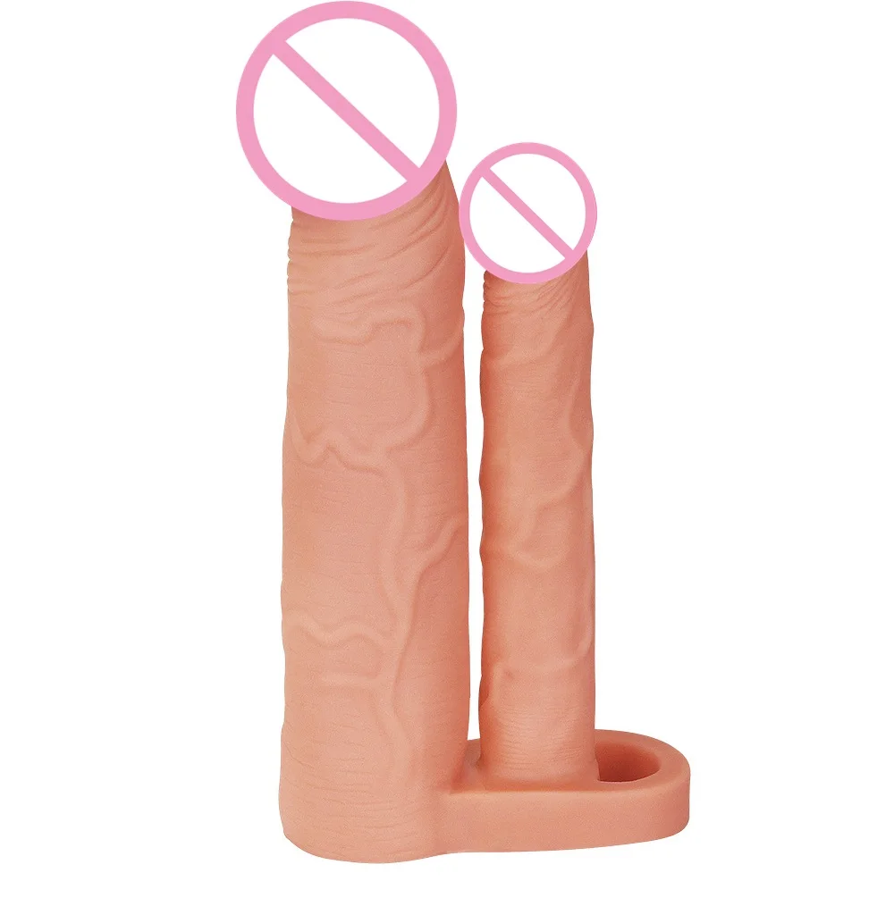 Фаллоимитатор реалистичный пенис расширитель рукав многоразовые презервативы