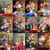 full drill 5d diy diamond embroidery flowers vase handicrafts home decor diamond painting cross stitch floral classical wall art