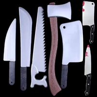 halloween ghost festival equipment props simulation toy knife cosplay horror with blood knife performance weapon chopper