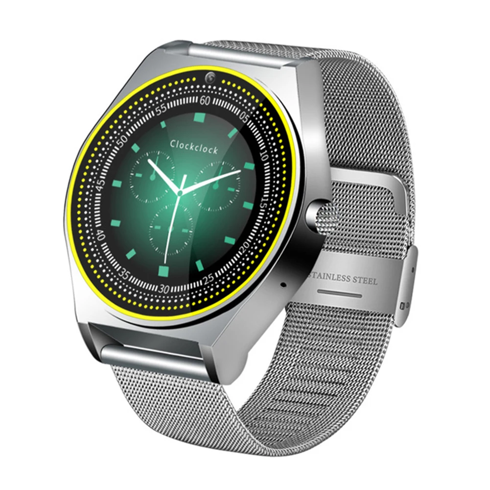 N9 модные часы Smart Watch Для мужчин Поддержка сим-карты с Камера Шагомер Bluetooth 3,0 трекер сна Smartwatch для IOS и Android телефон - Цвет: Серебристый