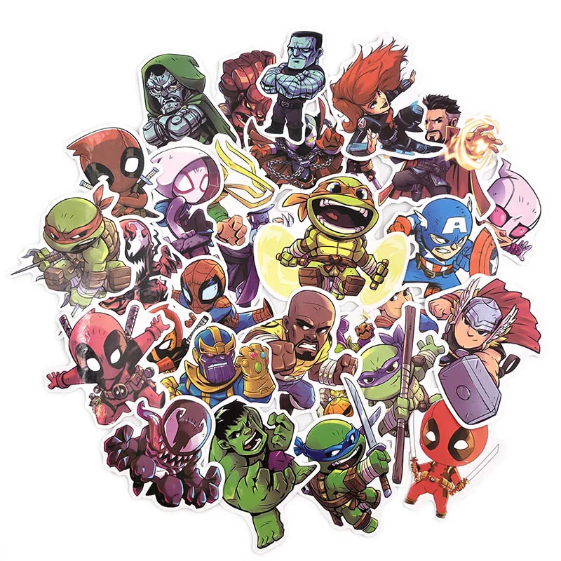 50 шт. милые водонепроницаемые наклейки s для MARVEL стикеры в стиле граффити