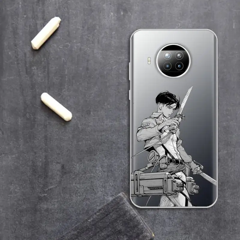 

Anime Japanese attack on Titan Phone Case Transparent for Xiaomi Redmi note 10 t 8 9 pro lite 11