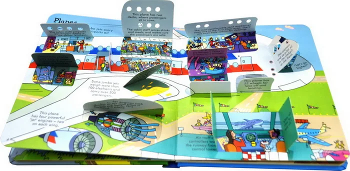 

Britain English 3D Look inside Things That Go picture book Education kids child With over 60 flaps to lift hard cover