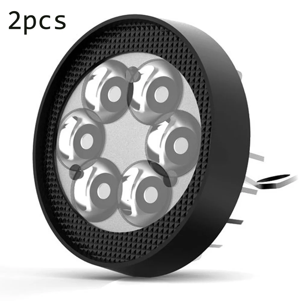 

2Pcs Motorcycle Headlight White Lamp 12V-85V 6000-6500K Waterproof Parts