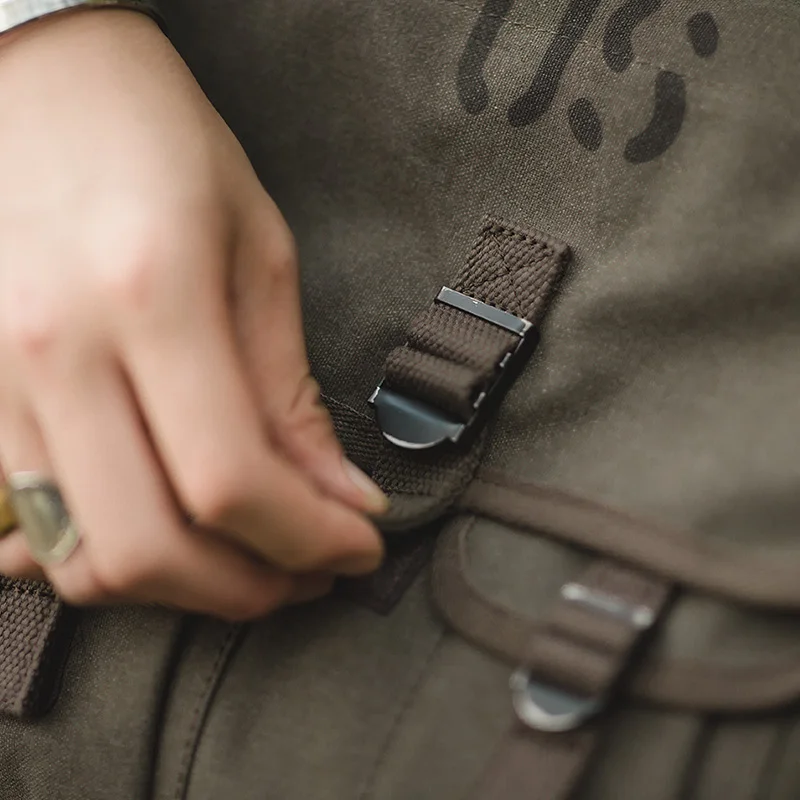 Мужская Вощеная холщовая сумка-мессенджер рюкзак винтажный военный тактический