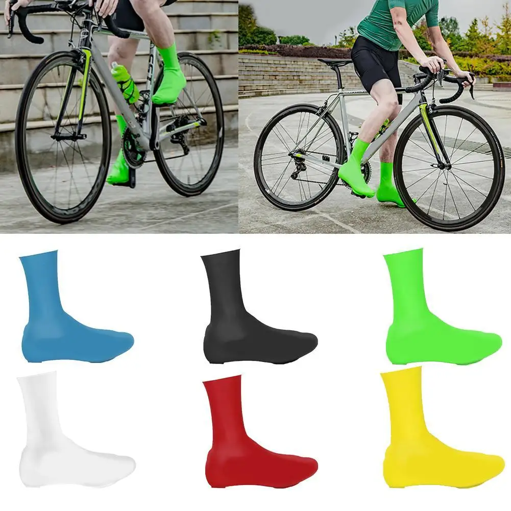 

1 Pair Waterproof Warm Silicone Cycling Lock Shoes Covers Bicycle Overshoes Protector Windproof Rainproof Bike Shoe Covers