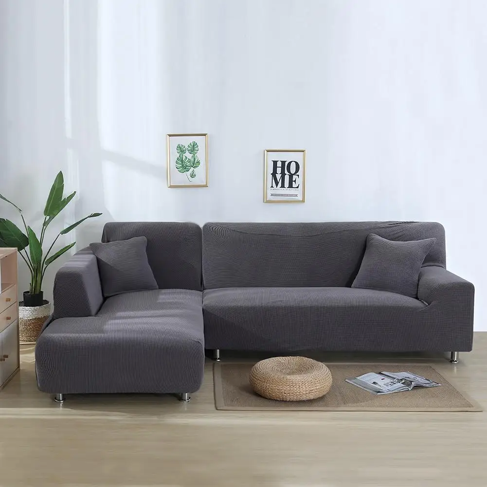 L образный чехол для дивана левый шезлонг жаккардовый полиэстеровый эластичный