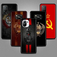 Vintage USSR CCCP Silicone Phone Case For Xiaomi Poco NFC 10T Pro Note Lite CC9 Soft Back Cover Shell Funda