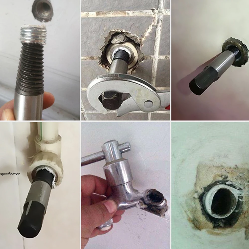 

5/6PCSFaucet Broken Wire Extractor Triangle Valve Screw Extractor Electric Hot Water Pipe Broken Pipe Anti-tooth Screw Cone Tool