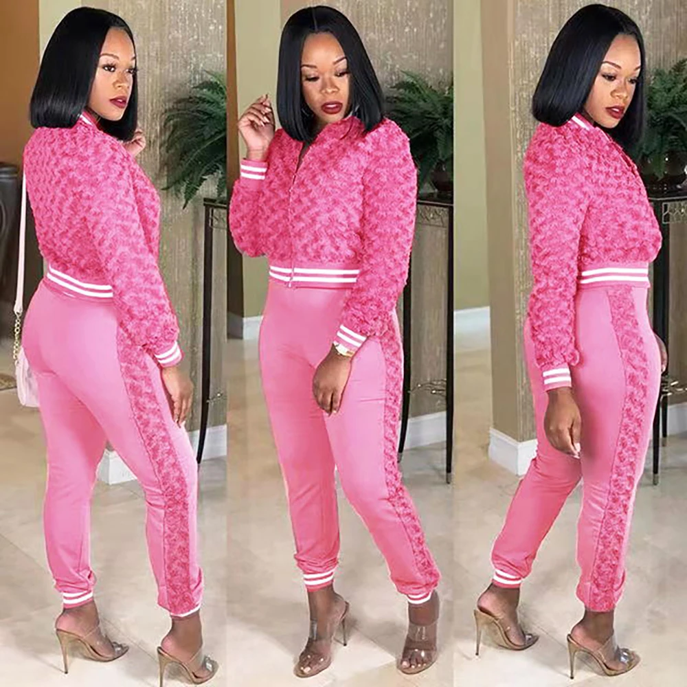 Женский Повседневный шерстяной костюм Wjustforu куртка на молнии с длинным рукавом и