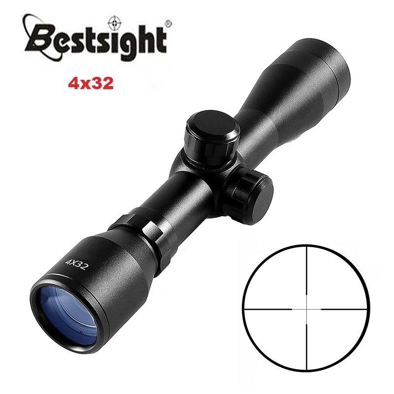 Bestsight охотничья Оптика 4x32 короткий оптический прицел с 20 мм/11 мм рельсовые