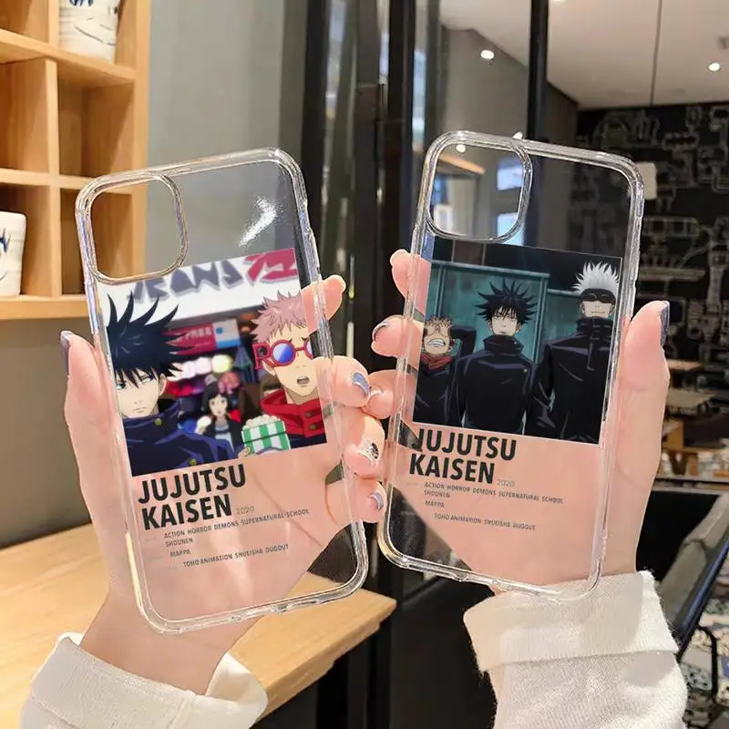 

Jujutsu Kaisen Gojo Satoru Phone Case For iphone 13 12 11 8 7 plus mini x xs xr pro max Transparent soft