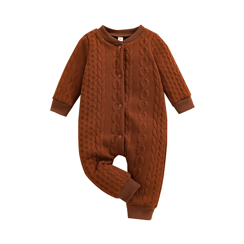 

Spring Baby Kids Knitted Jumpsuits Infants Children Autumn Rompers Long Sleeve One-piece Clothes