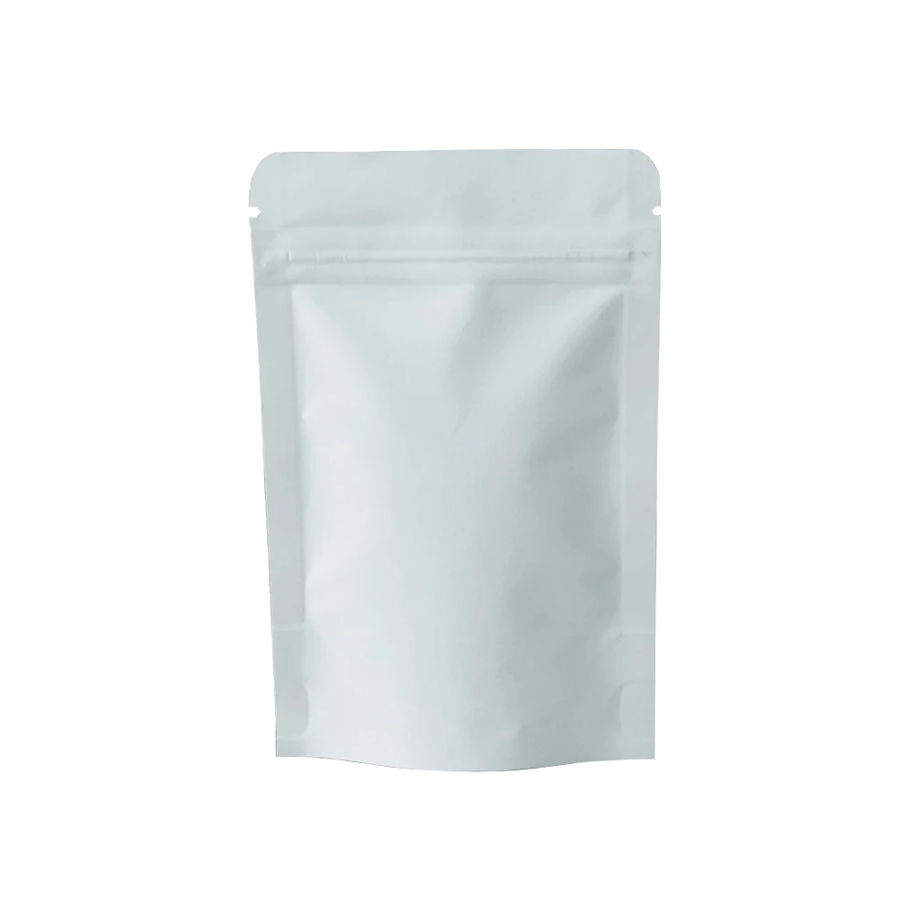 

11x18.5cm 50pcs/lot Kraft Paper Zip Lock Bag White Stand Up Wedding Favor Bag Coffee kraft Bags Zip Lock Tea Bag Food Storage