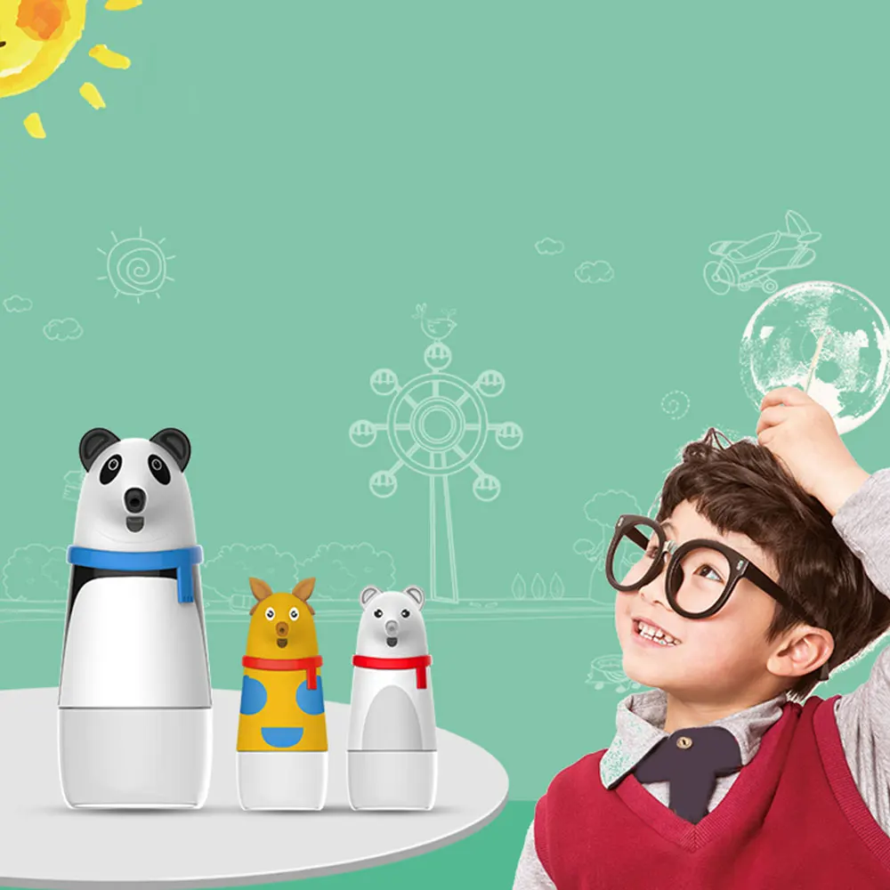 

Automatic Sensor Foam Soap Dispenser Cute Animal shape Electric Touchless Soap Dispensing Container for Bathroom Kitchen