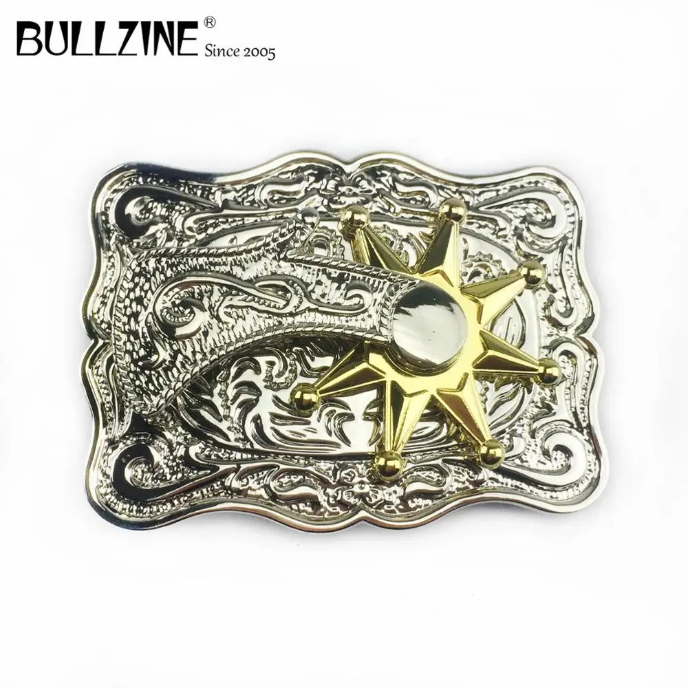 В Bullzine western spinner пряжка на ремешке с серебро и золото FP 03663 подходит для детей